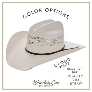 White Straw Cowboy Hat